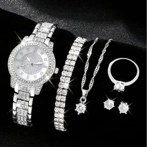 BandS -  Silver Quartz Women's 6 piece Watch set £29.95