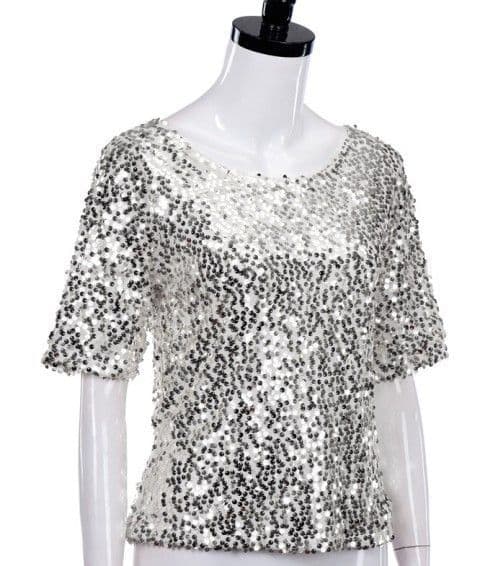 BandS - Silver sequin top