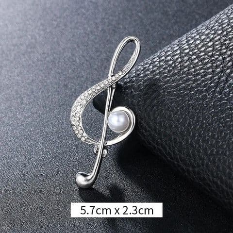 BandS - Silver Treble Clef Pin Note £14.99