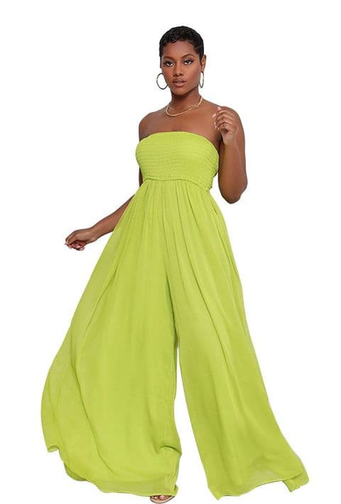 BandS - Summer Strapless Jumpsuit Green