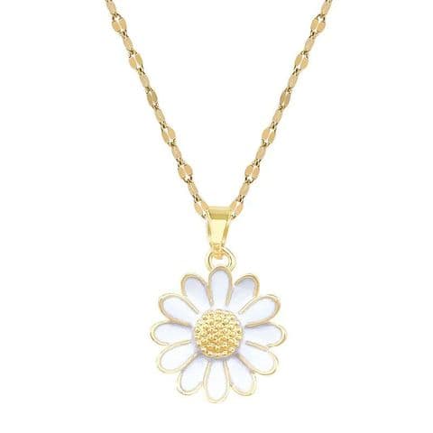 BandS - Sunflower Inlay Spinning Necklace  £14.99