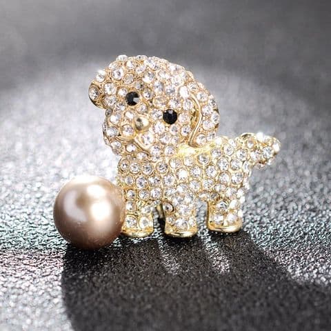 BandS - Sweet little Dog with a pearl ball £14.99