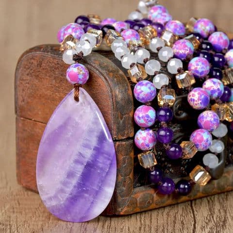 BandS - Teardrop Amethyst Pendant £29.95