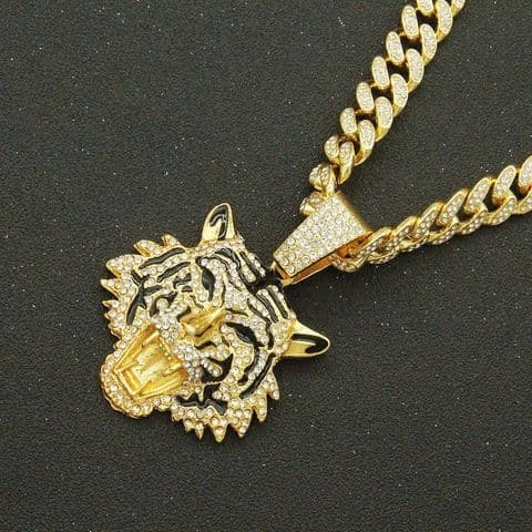 BandS - TigerHead Pendant Diamonte Chain £29.95