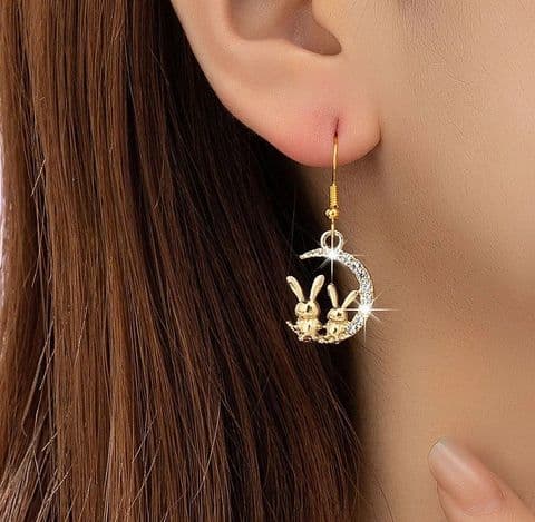 BandS - Two Bunnies drop earings £14.99