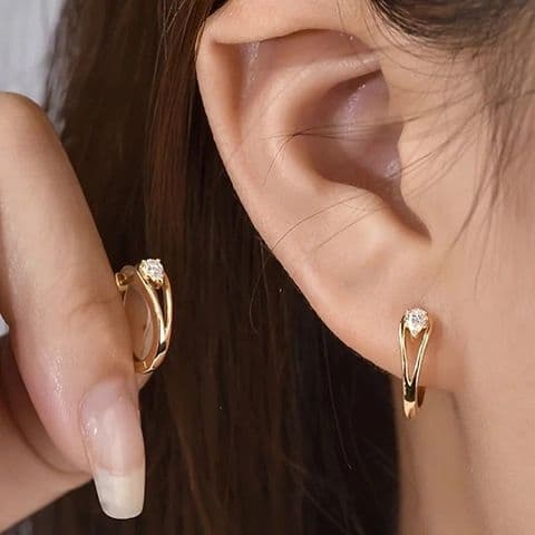 BandS - Waterdrop Zircon Design Earrings £24.99