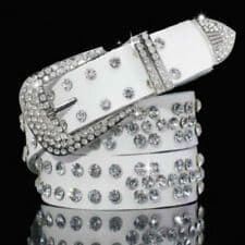 BandS -White Diamonte Belt £29.95