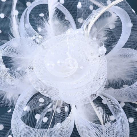 BandS - White Facinator