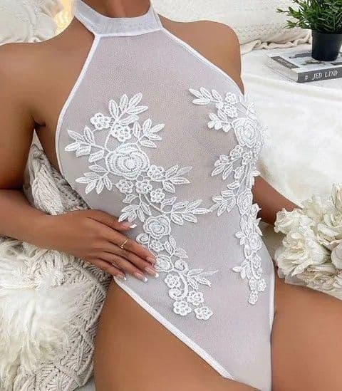 BandS - White Lace bodysuit