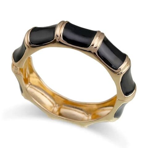BandS - Wide Face Black Enamel Bangle. £14.99