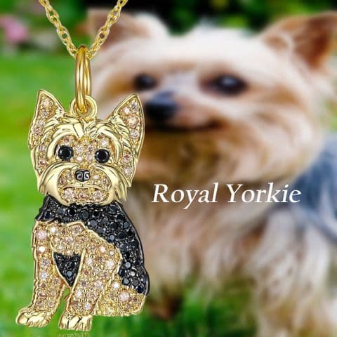 BandS -Yorkie Diamonte Necklace £14.99