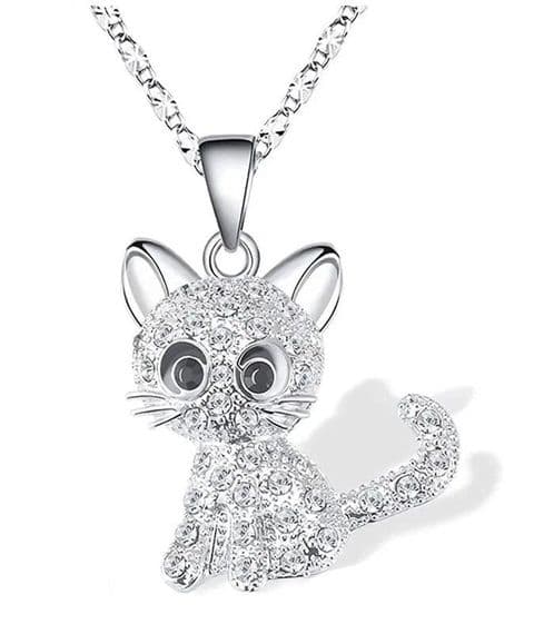 Diamonte Cat 2 Necklace  £14.99