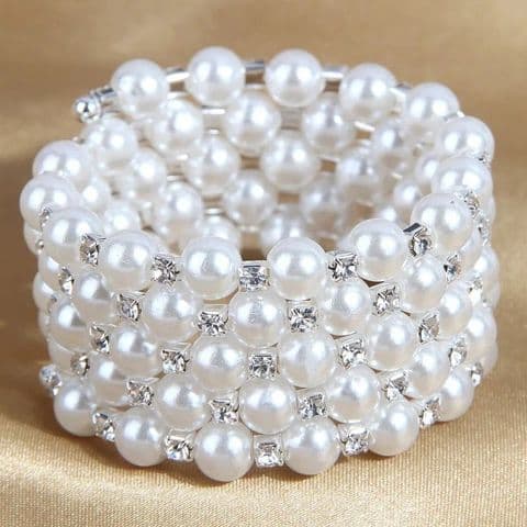 Elegant Imitation Pearl Ferroally Bracelet £29.95