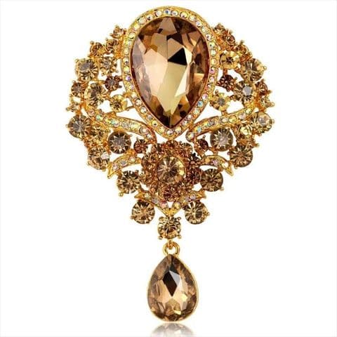 Large  Gold Diamonte Broach  £29.95