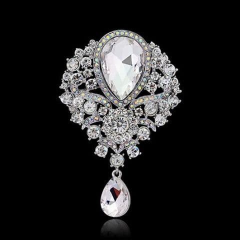Large  Silver Diamonte Broach  £29.95