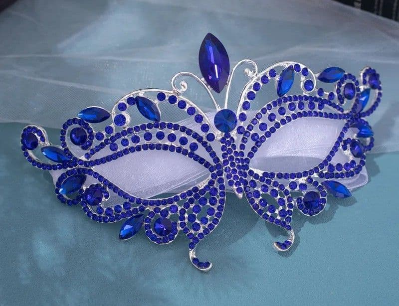 Royal Blue Diamonte Eyemask £24.99