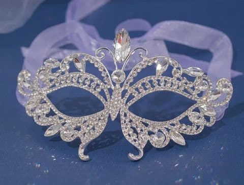 Silver 2 Diamonte Eyemask £24.99