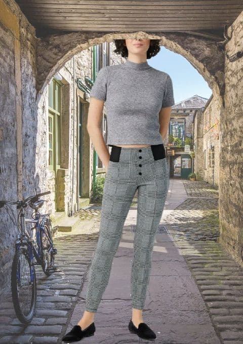 Ysabel Mora - Black check Leggings