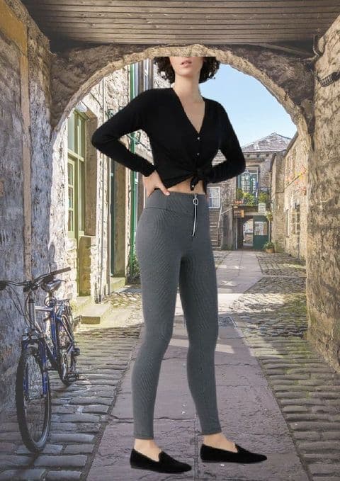 Ysabel Mora - Grey check Leggings