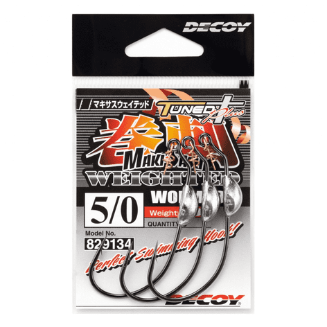 Decoy Worm 130 Makisasu Weighted Swimbait Hooks
