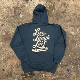 The " Live, Laugh, Lerf" Hoodie  - Navy