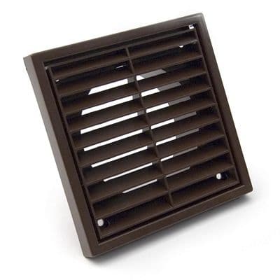 4 Inch 100mm Fixed Grille Brown