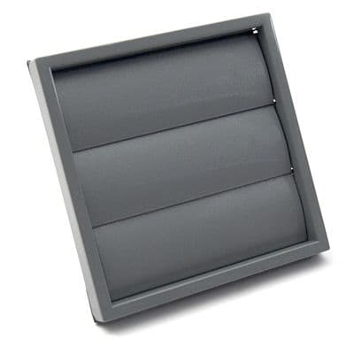 Four Inch Grey Back Draught Prevention Gravity Grille 100mm