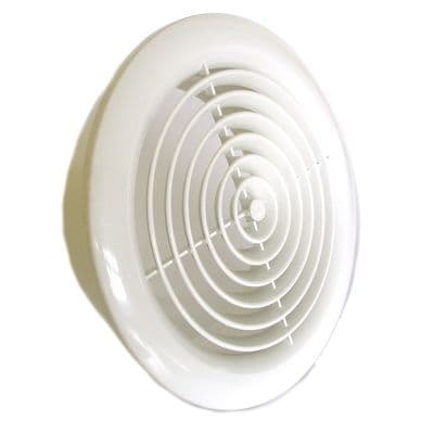 4 Inch 100mm Internal Circular Grille White