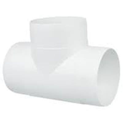 Manrose 44920 100mm Ducting T Piece for 4 inch Extractor Fans