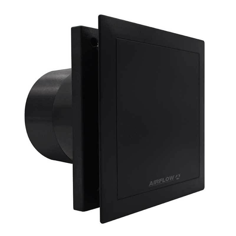 Airflow 90002186 QT100T Quiet Air Black Edition 4" Extractor Fan with ...