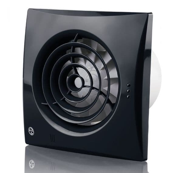 Blauberg Calm CALMBLACK100H Silent Extractor Fan Black Humidity - 100mm | Extractor Fan World