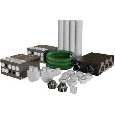Blauberg Komfort 2-Bed Flat or Apartment Horizontal MVHR Heat Recovery Kit EC-D5B-180-AK2
