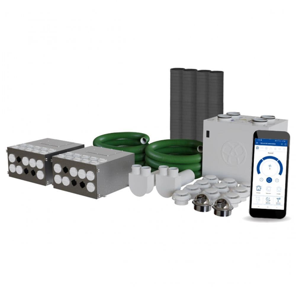 Blauberg Komfort 5-Bed House, Complete Vertical MVHR Heat Recovery