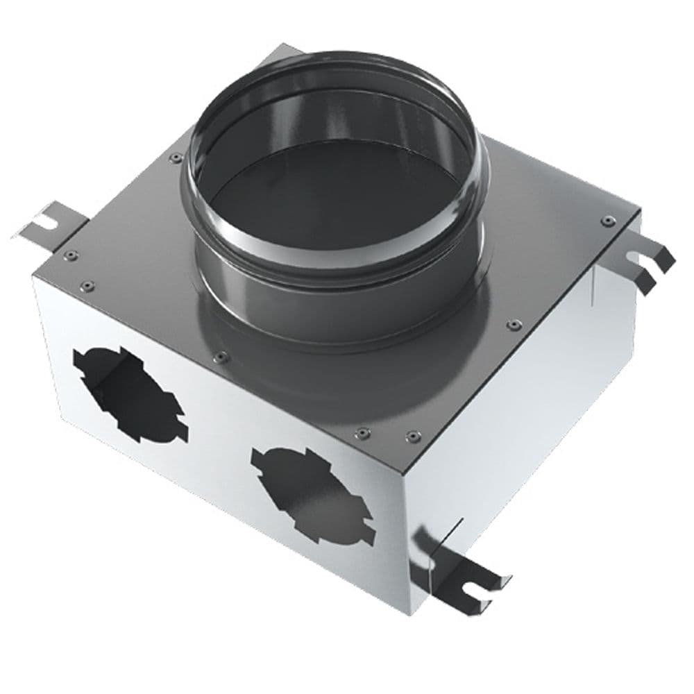 BlauFast 75mm Metal Radial Duct Manifold Box - 125mm Connection - 2 ...