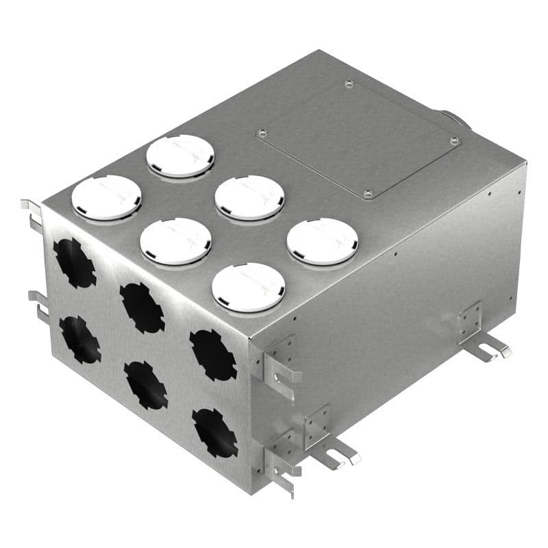 BlauFast 75mm Metal Radial Duct Manifold Box - 125mm Connection - 6 ...