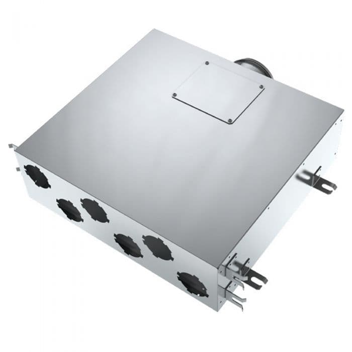 BlauFast 75mm Metal Radial Duct Manifold Box - 125mm Connection - 6 ...