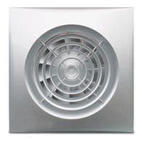 Chrome Extractor Fan with Timer Envirovent SIL100ST. 100mm axial impeller