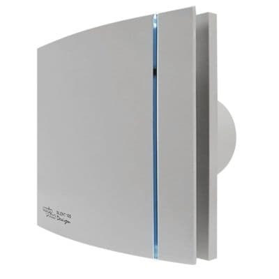 Envirovent Silent Silver Design SILDES100TS Bathroom Fan with Timer