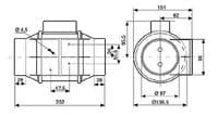 Envirovent SILMV160/100 Ultra quiet 4 inch inline fan 24dB(A) 180m3/hr