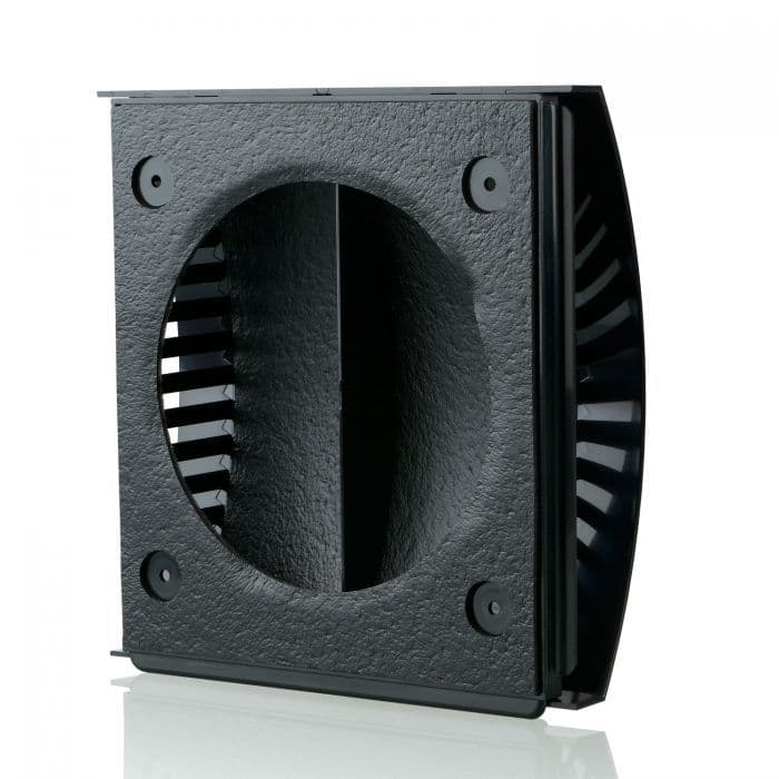 External Wind Baffle Vent 150mm Black Extractor Fan World