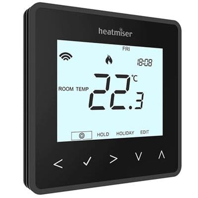 Heatmiser neoStat-e Programmable Underfloor Heating Thermostat v2 Sapphire Black