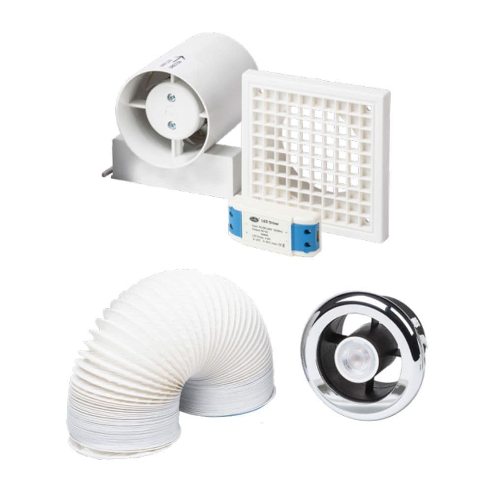 MANROSE LEDSLKTC Bathoom Shower Fan and LED light Kit