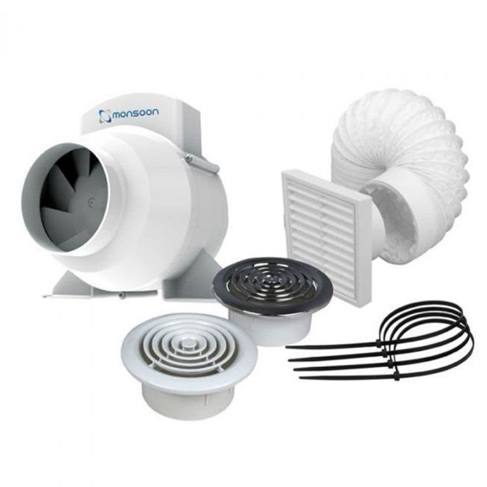 Monsoon UMDTK Inline Shower Extractor Fan Kit