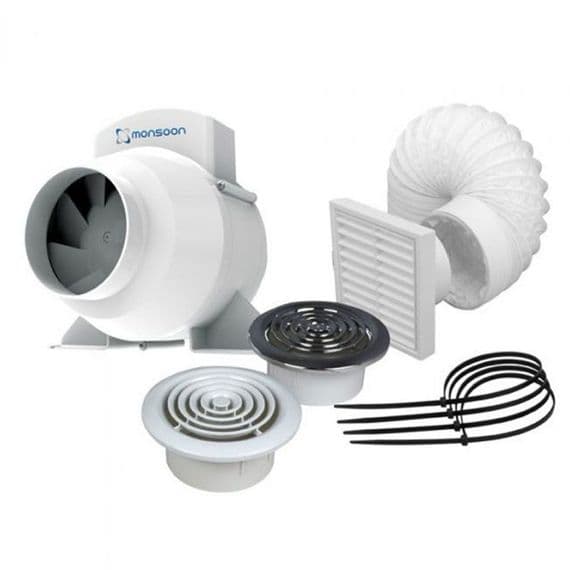 Monsoon UMDTK Inline Shower Extractor Fan Kit