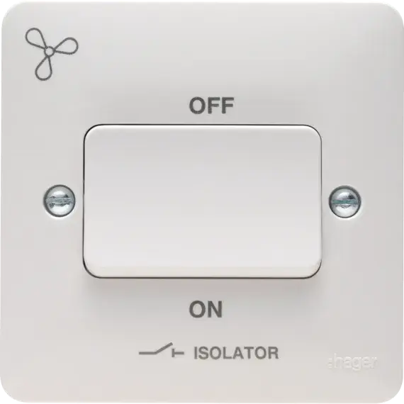 Three Pole Fan Isolator Switch - cuts power to electrical circuit