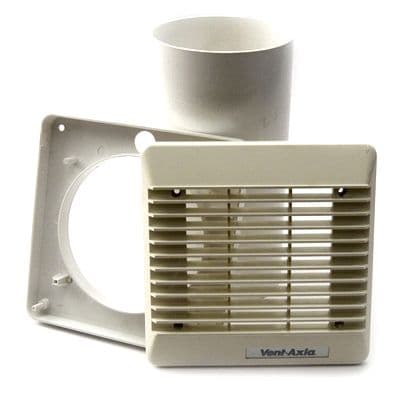 VentAxia 254102 White Wall Kit for 4 Inch Extractor Fans