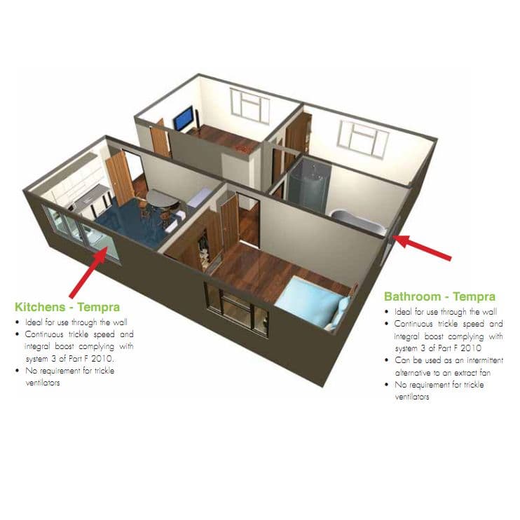 Vent Axia 443310 Lo Carbon Tempra T Heat Recovery Unit & Timer