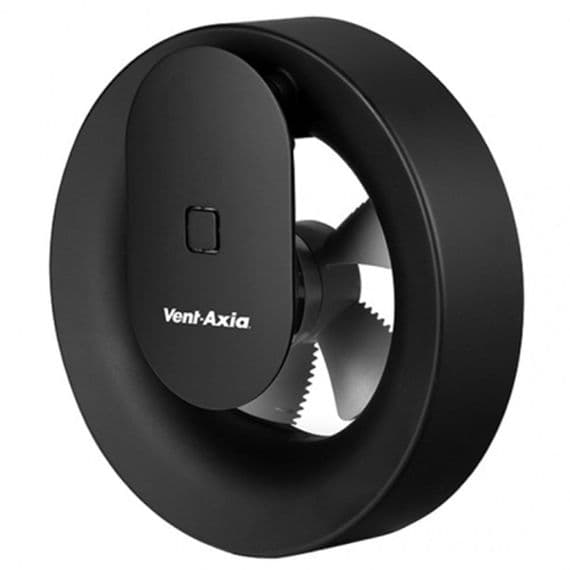 Vent Axia Svara 496711 4 Inch Bathoom Intelligent Black Extractor Fan | Extractor Fan World