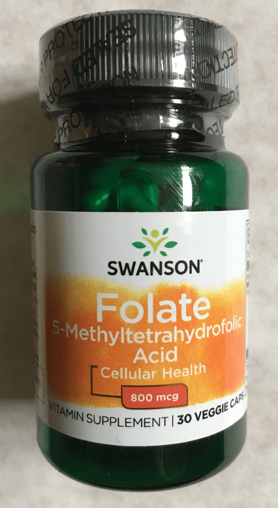 FOLATE - 5-Methyltetrahydrofolic Acid - 800 mcg 30 veggie capsules by SWANSON