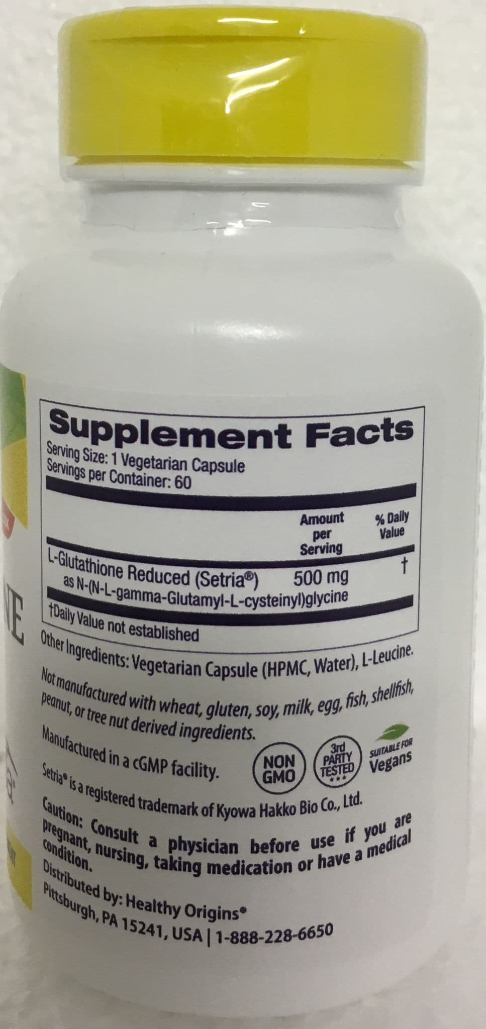 healthy origins glutathione Healthy Origins L-Glutathione Reduced, 500 mg, 60 Veggie Caps : Target main image 0